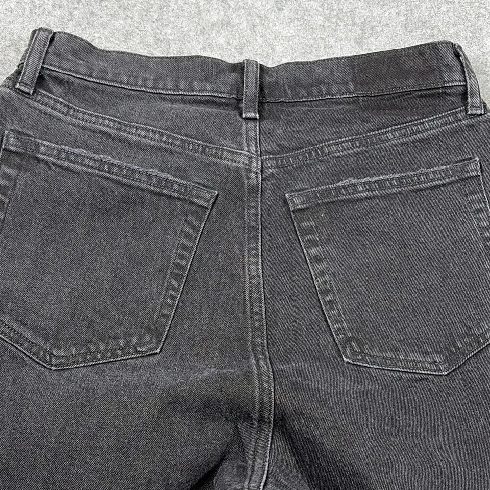 Abercrombie & Fitch Curve Love Straight High Rise Jeans 30 asymmetrical waist
